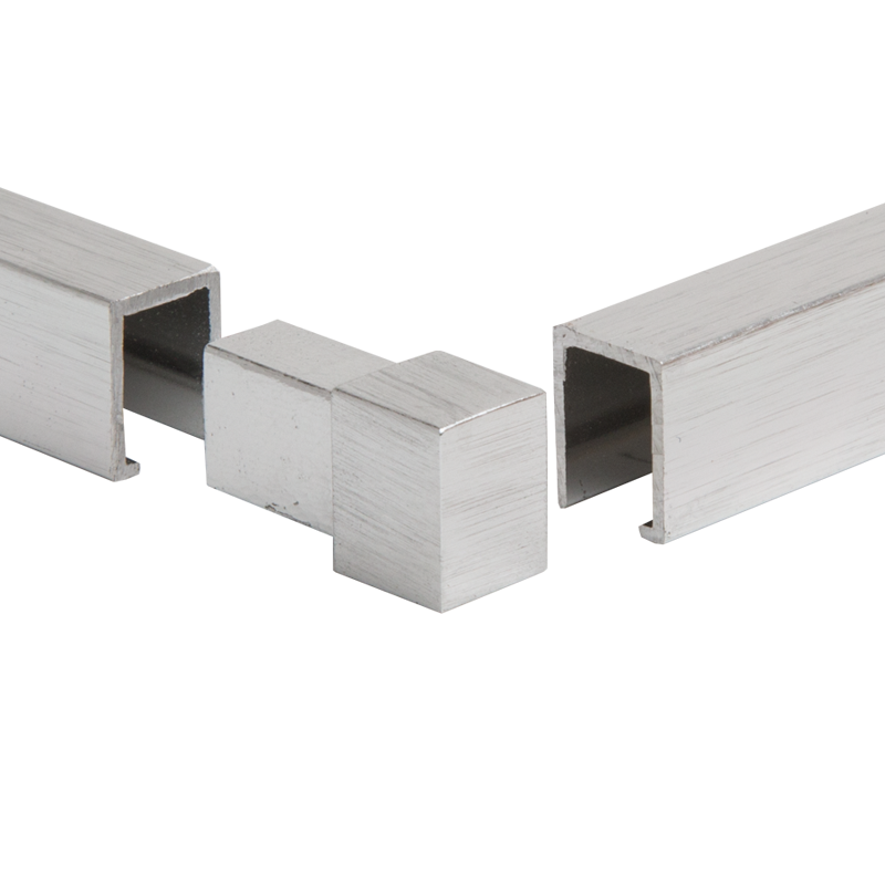 Square Edge Brushed Silver External Tile Trim Corner (1 Pack) by PREMTOOL