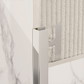 Mapei Profilpas Cerfix Proangle Q Bright Polished Silver Aluminium Square Edge Tile Trim 2.7m