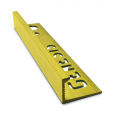 Product Genesis Natural Brass Straight Edge Tile Trim 2.7m EPB