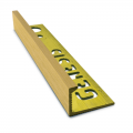 Product Genesis Brushed Brass Straight Edge Tile Trim 2.7m EPB