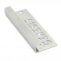 Product Genesis 316 Grade Brushed Stainless Steel Square Edge Tile Trim EQQ 2.5m
