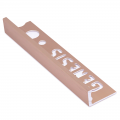 Product Genesis Brushed Light Copper Straight Edge Aluminium Tile Trim ESA 2.5m