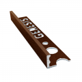 Product Genesis Bronzite Straight Edge Aluminium Tile Trim ESA 2.5m