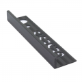 Genesis Plastic Straight Edge Tile Trim Black ESP 2.5m