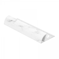 Genesis Plastic Round Edge White Marble Tile Trim ETR 2.5m