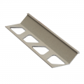 Product Schluter FINEC TRENDLINE-TSC Textured Natural Cream Aluminium Slim Angle Edge Tile Trim 2.5m