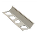 Product Schluter FINEC TRENDLINE-TSI Textured Natural Ivory Aluminium Slim Angle Edge Tile Trim 2.5m