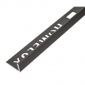 Product Homelux Aluminium Straight Edge Tile Trim Carbon 2.5m