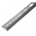Homelux Aluminium Straight Edge Tile Trim Gun Metal Grey 2.5m