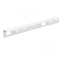 Homelux Aluminium Straight Edge Tile Trim White Gloss 2.5m