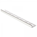 Product Schluter JOLLY-ACG Straight Edge Polished Chrome Anodised Aluminium Tile Trim 2.5m