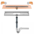 Schluter KERDI-LINE-VS DN50 Linear Drain Vertical / Horizontal Pipework