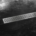 Product Schluter KERDI-LINE-IF-E Brushed Stainless Steel Grate Floral Design