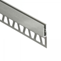 Schluter LIPROTEC-VB Anodised Aluminium Brushed Stainless Steel Cove Lighting Finishing Profile 2.5m