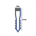 P.V.C Plastic Screed Expansion Joint MSR (Beige Insert) by Genesis