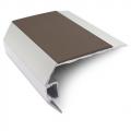 Genesis Vision - Matt Silver Standard Light Out Stair Nosing 2.8m NSLR50 (Choice Of Colour Insert)