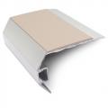 Genesis Vision - Matt Silver Standard Light Out Stair Nosing 2.8m NSLR50 (Choice Of Colour Insert)
