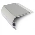 Genesis Vision - Matt Silver Standard Light Out Stair Nosing 2.8m NSLR50 (Choice Of Colour Insert)