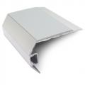 Genesis Vision - Matt Silver Standard Light Out Stair Nosing 2.8m NSLR50 (Choice Of Colour Insert)