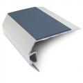 Genesis Vision - Matt Silver Standard Light Out Stair Nosing 2.8m NSLR50 (Choice Of Colour Insert)