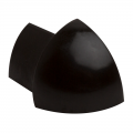Genesis Plastic Round Edge Corner Black (Single)