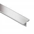 Product RENO-T-E B Flooring Transition T Bar Brushed Stainless Steel V2A 1.0m Length By Schluter
