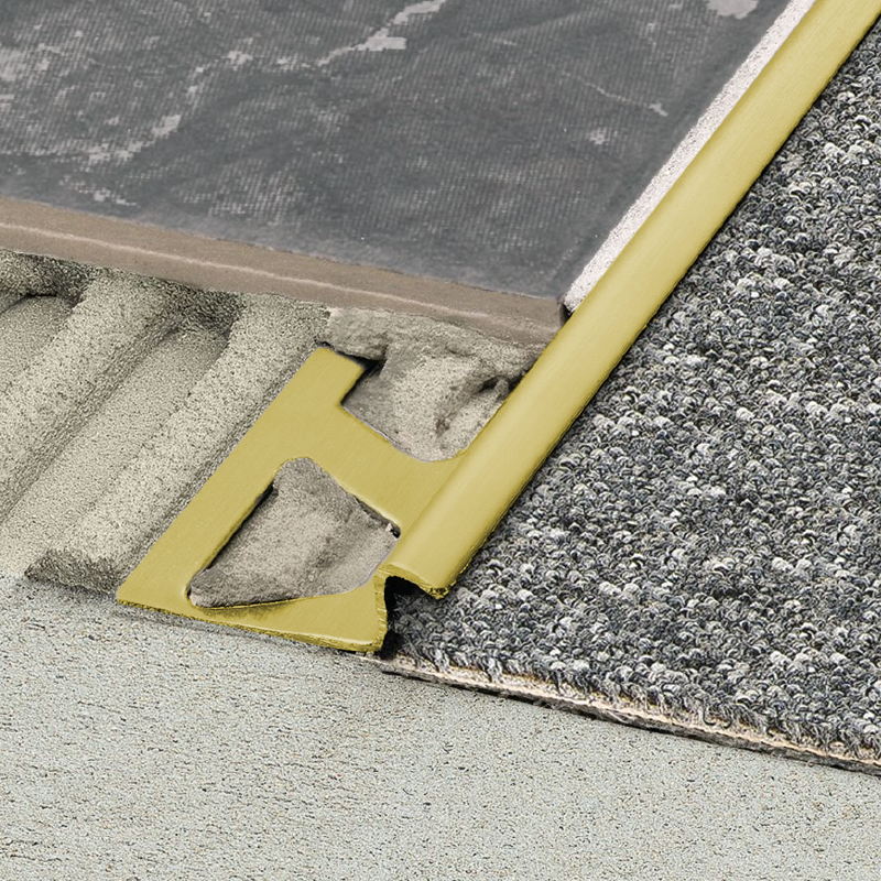 Kirurgi makker smidig RENO-MTK Carpet To Tile Bar Brass 2.5m Length By Schluter | Buy Flooring  Profiles Online | Premium Tile Trim