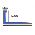 Straight Edge Brushed Silver Tile Trim ASE by PREMTOOL
