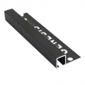 Product Genesis Matt Black Square Edge Aluminium Tile Trim TDP 2.5m