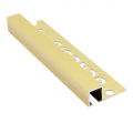 Product Genesis Polished Gold Square Edge Aluminium Tile Trim TDP 2.5m