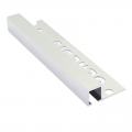 Product Genesis Polished Silver Square Edge Aluminium Tile Trim TDP 2.5m