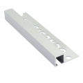 Product Genesis Matt Silver Square Edge Aluminium Tile Trim TDP 2.5m