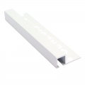 Product Genesis White Powder Coated Square Edge Aluminium Tile Trim TDP 2.5m