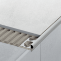 Schluter-TREP-FL-EB Brushed Stainless Steel Florentine Design Stair Nosing Profile 2.5m