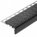 Schluter-TREP-V 60 Joint Grey Anodised Aluminium Stair Nosing Profile 3m