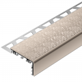 Product Schluter-TREP-V 60 Soft Peach Anodised Aluminium Stair Nosing Profile 3m