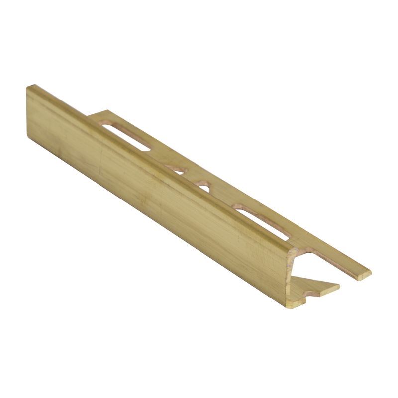 Dural Solid Brass Straight Edge Tile Trim 10mm 3m Length DSM Premium