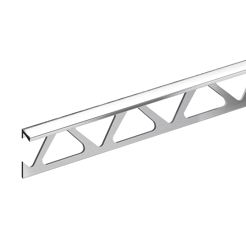 Homelux Trade Aluminium Straight Edge Tile Trim Silver 2.44m Premium