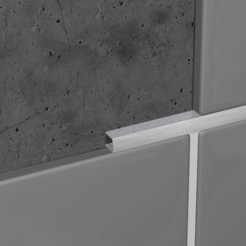 Genesis Brushed Chrome Flat Aluminium Listello 2.5m LPA ...