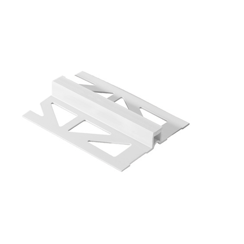 P.V.C Plastic Floor Expansion Joint 2.5m White Insert | Premium Tile Trim