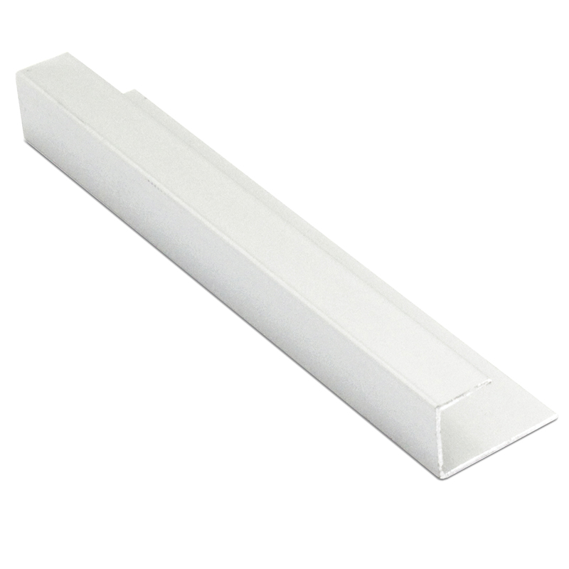Wet Panel Trim End Cap Bright Silver PUA118.91 2.4m Length By Genesis Premium Tile Trim
