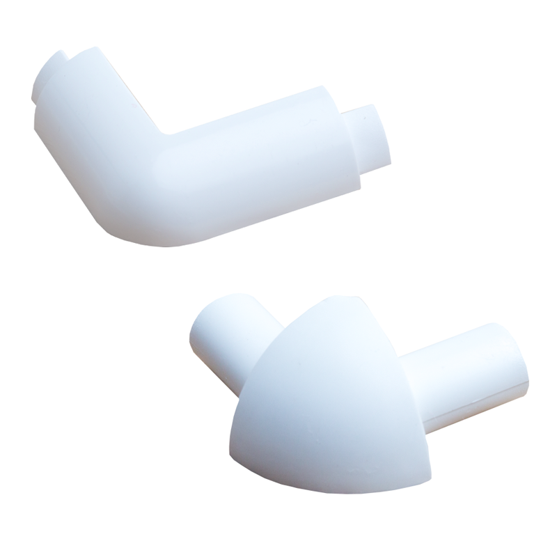 Contract Round Edge Preformed Plastic Corners Single White Tile Trim Corners Contract Round Edge Preformed Plastic Single White